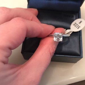 NWT Sterling Silver Cubic Zirc. Ring, Size 8